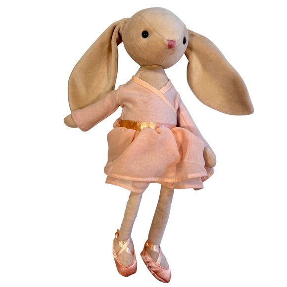 Jellycat Lila Ballerina Bunny Plush Doll In Pink Dress With Satin Ballet Shoes - Picture 2 of 11